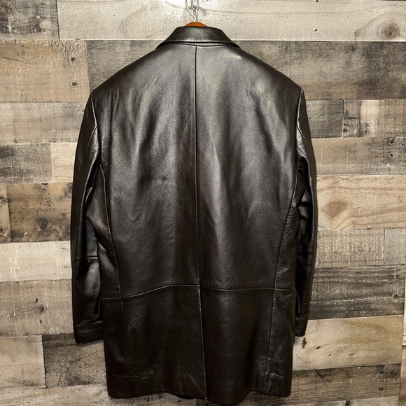 HUGO BOSS LEATHER MEN’S JACKET size 48 - Picture 3 of 11